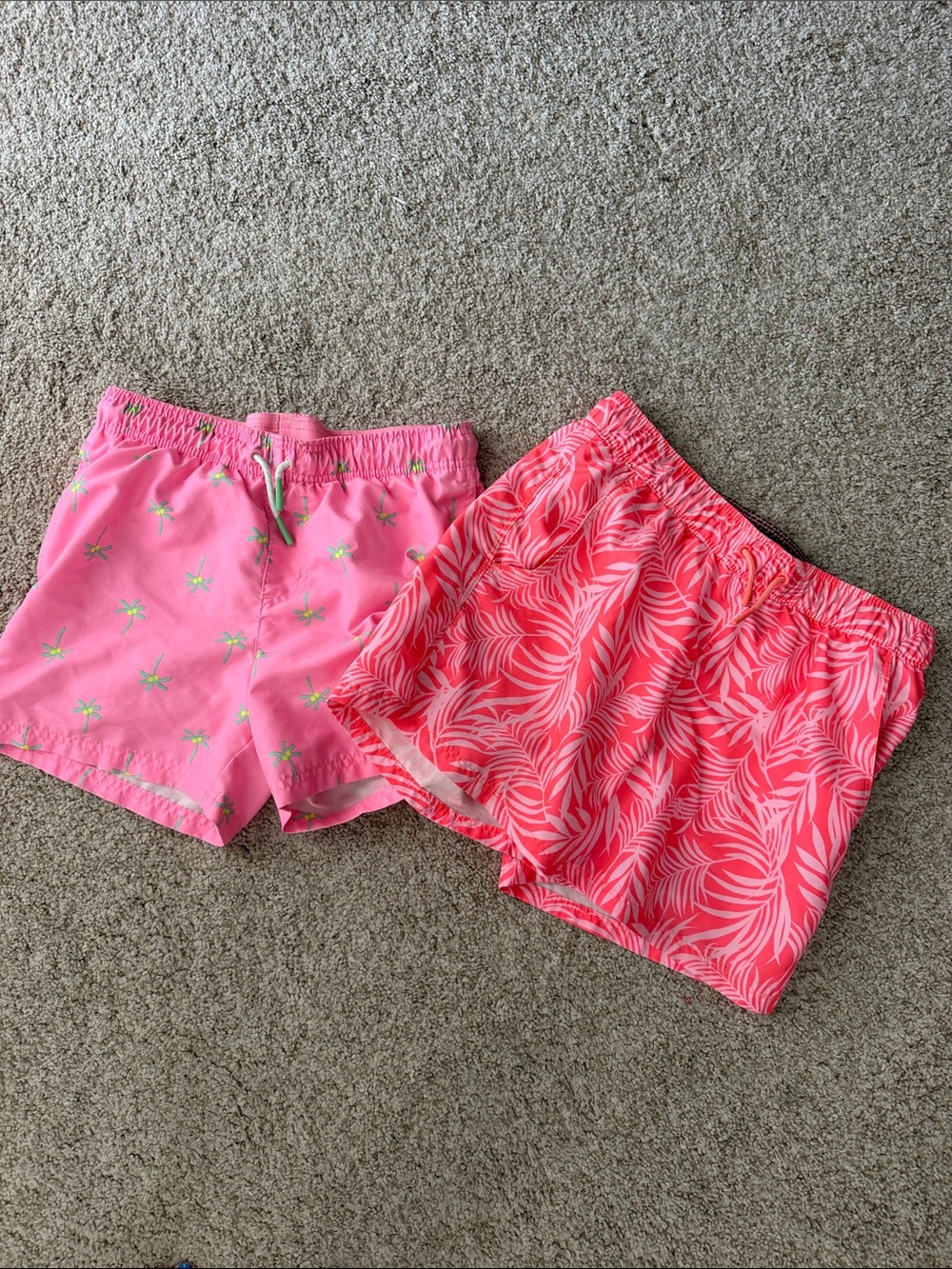Target Kids' Pink Palm & Starfish Swim Trunks - Neon Accents